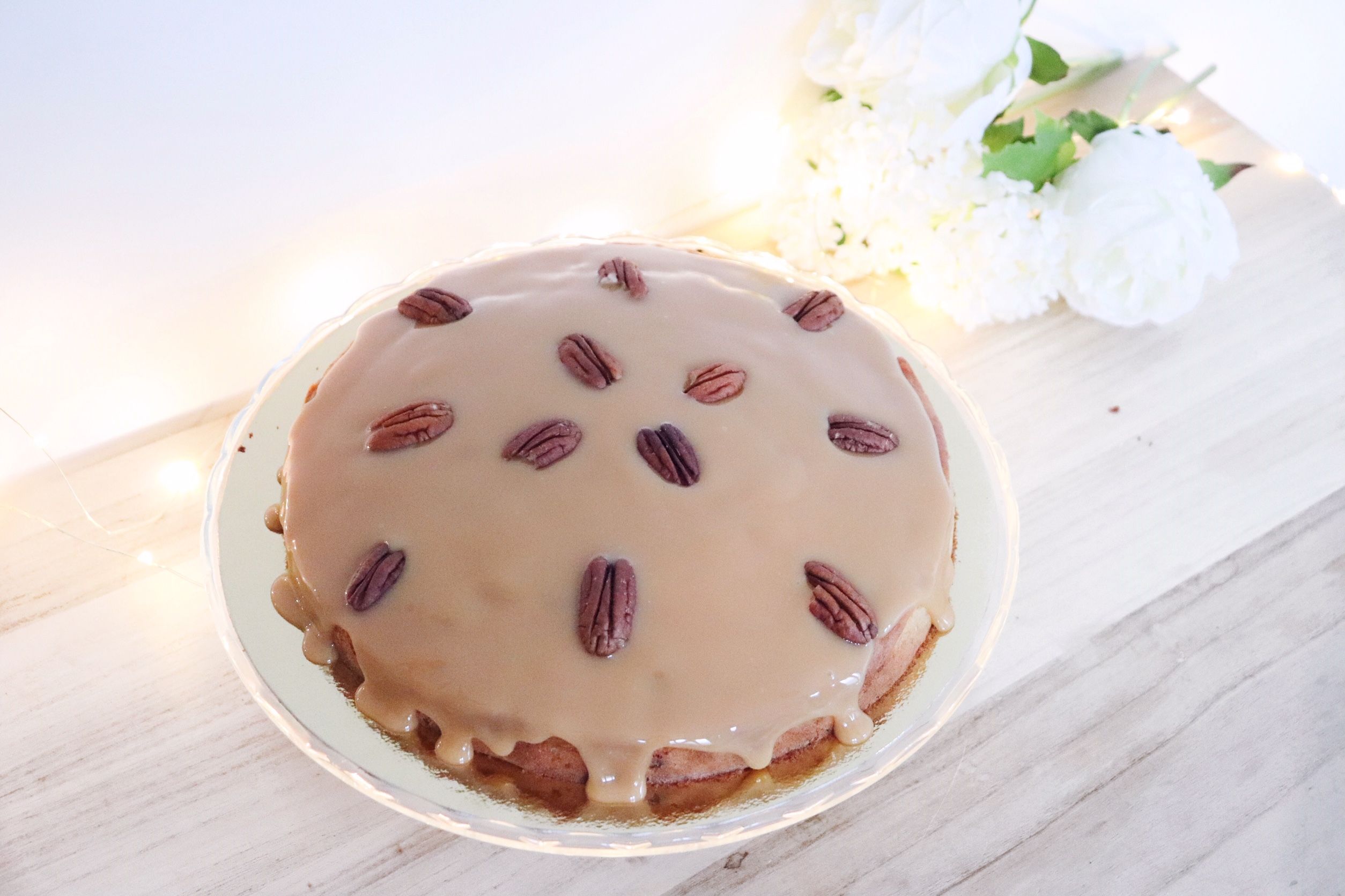 gateau vanille-pécan et confiture de lait recette patisserie léa patisseries inspirées